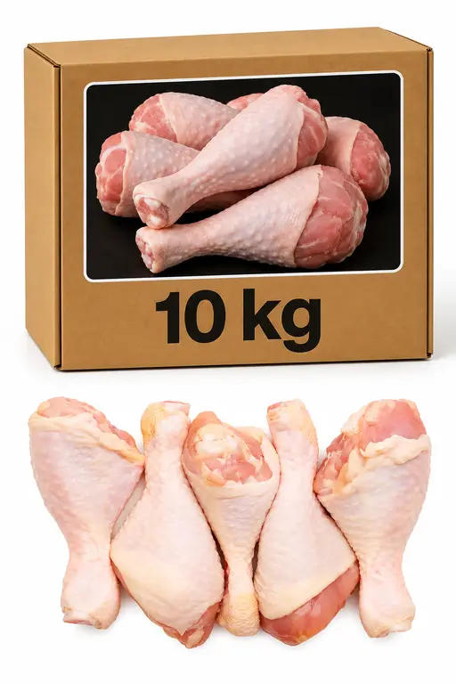 Raw turkey drumsticks, loose pack, frozen. K&S brand.